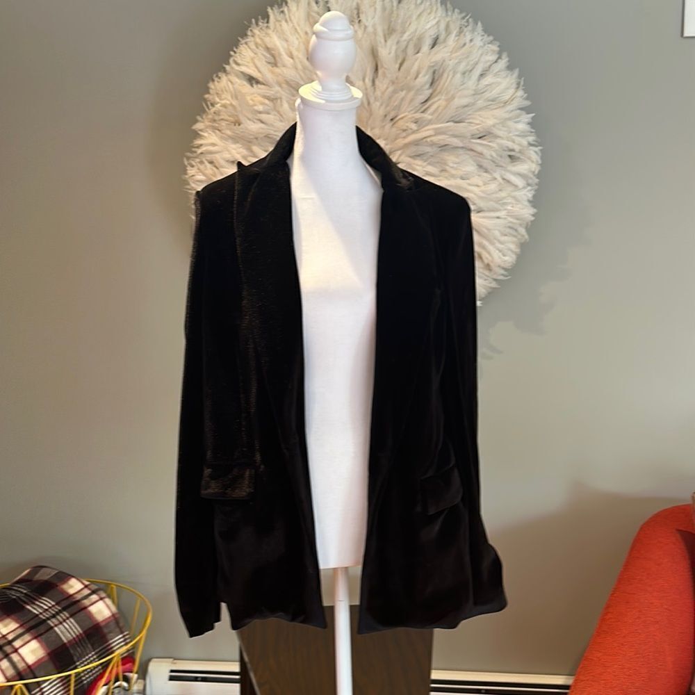 Central Park West velour blazer